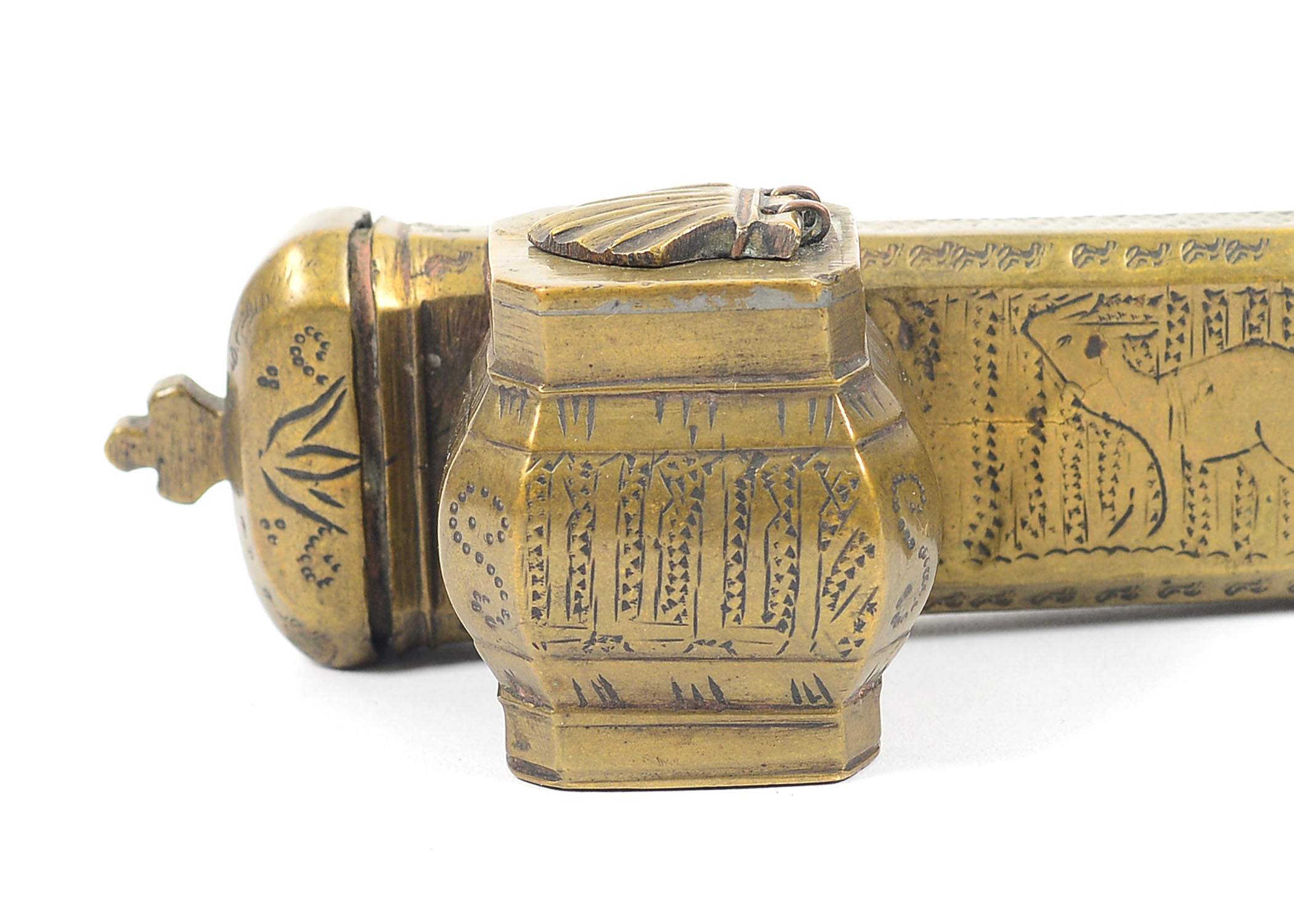 Pair of Brass Incense Holders