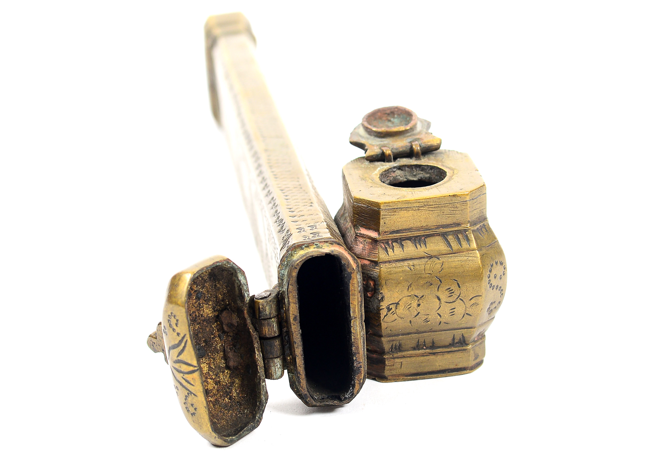 Pair of Brass Incense Holders