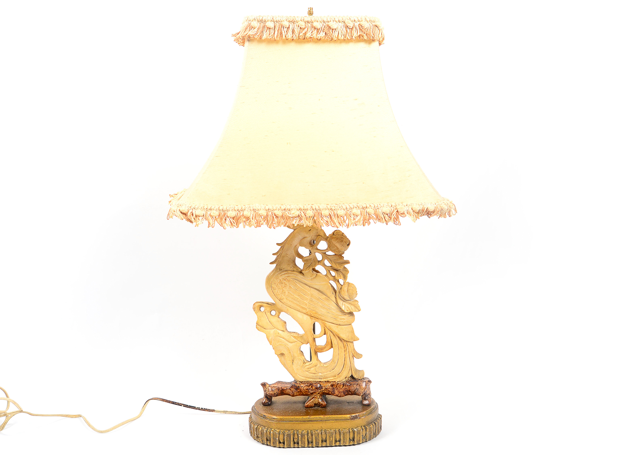 Hand Carved Stone Japanese Table Lamp