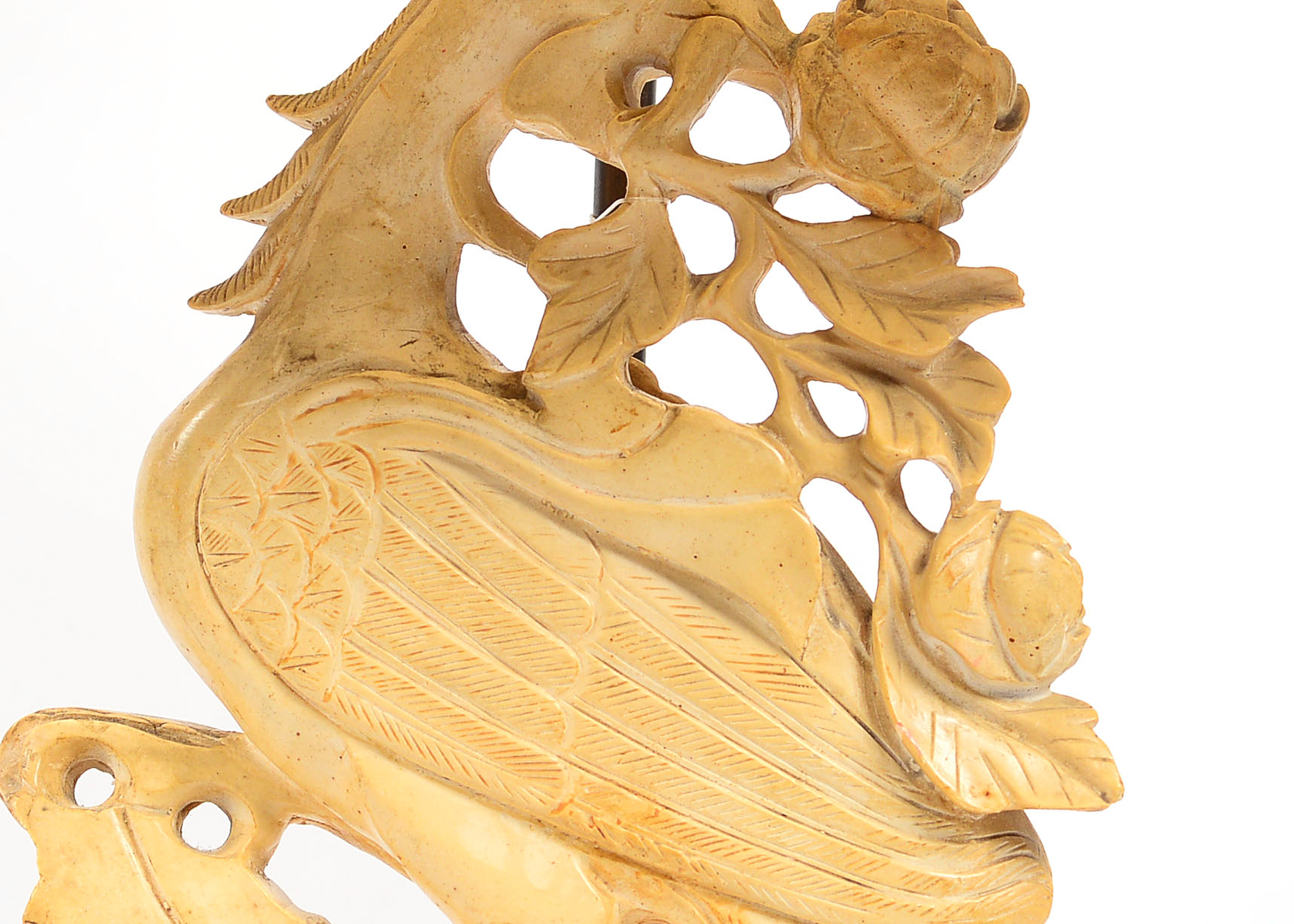 Hand Carved Stone Japanese Table Lamp