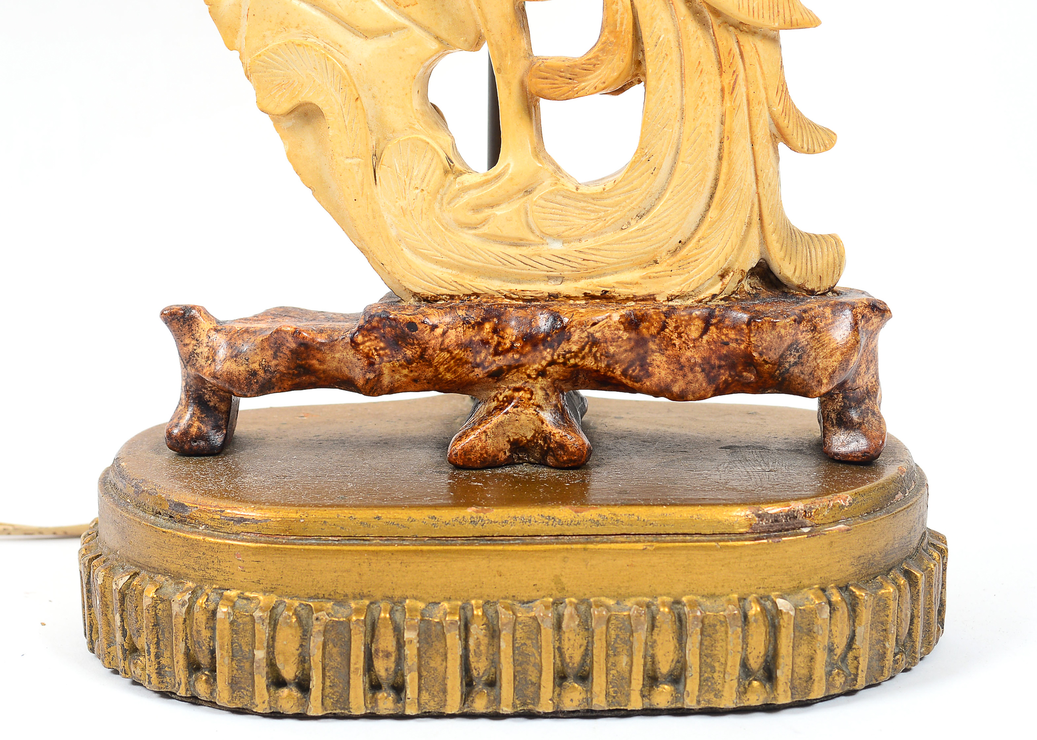 Hand Carved Stone Japanese Table Lamp