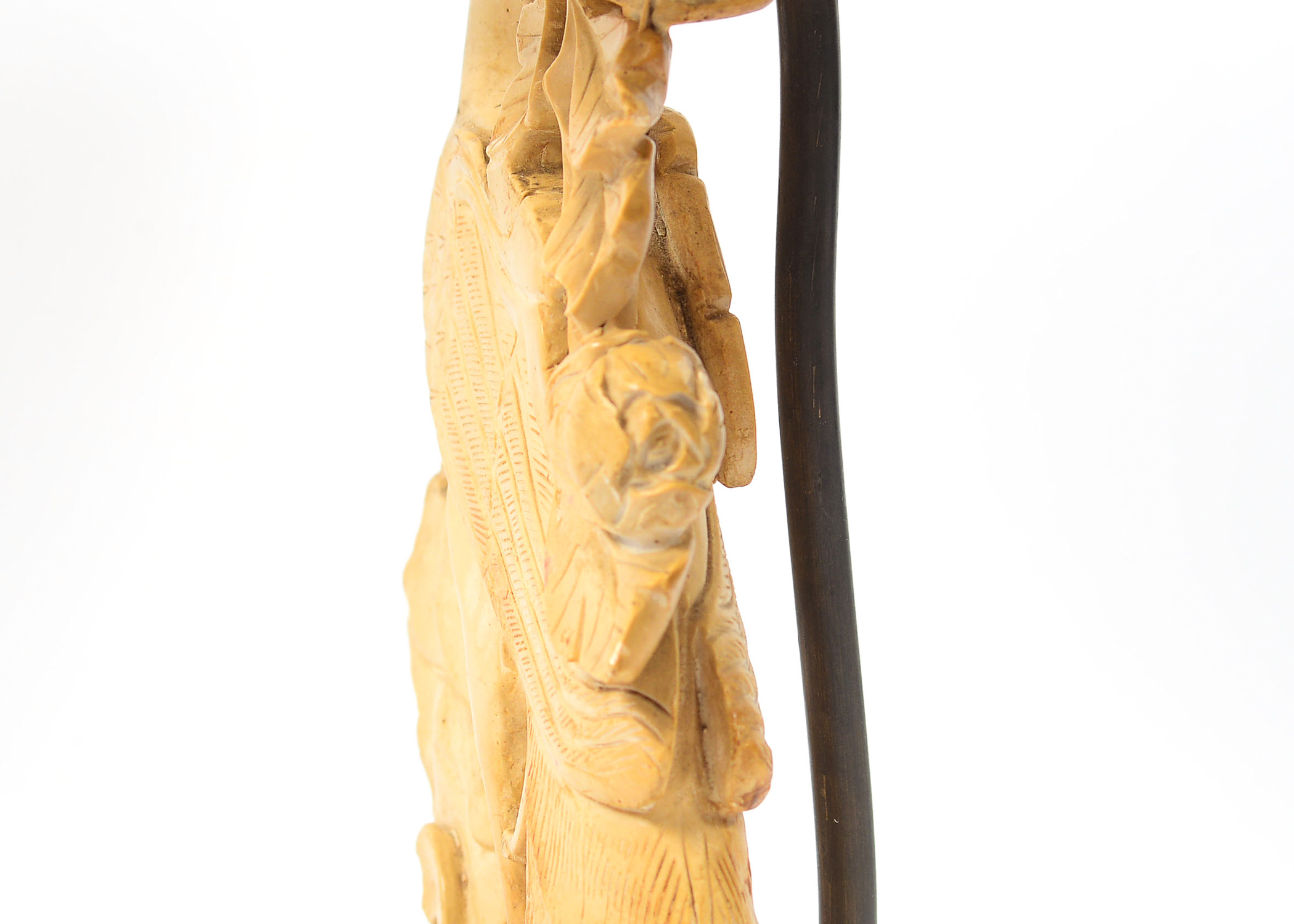 Hand Carved Stone Japanese Table Lamp