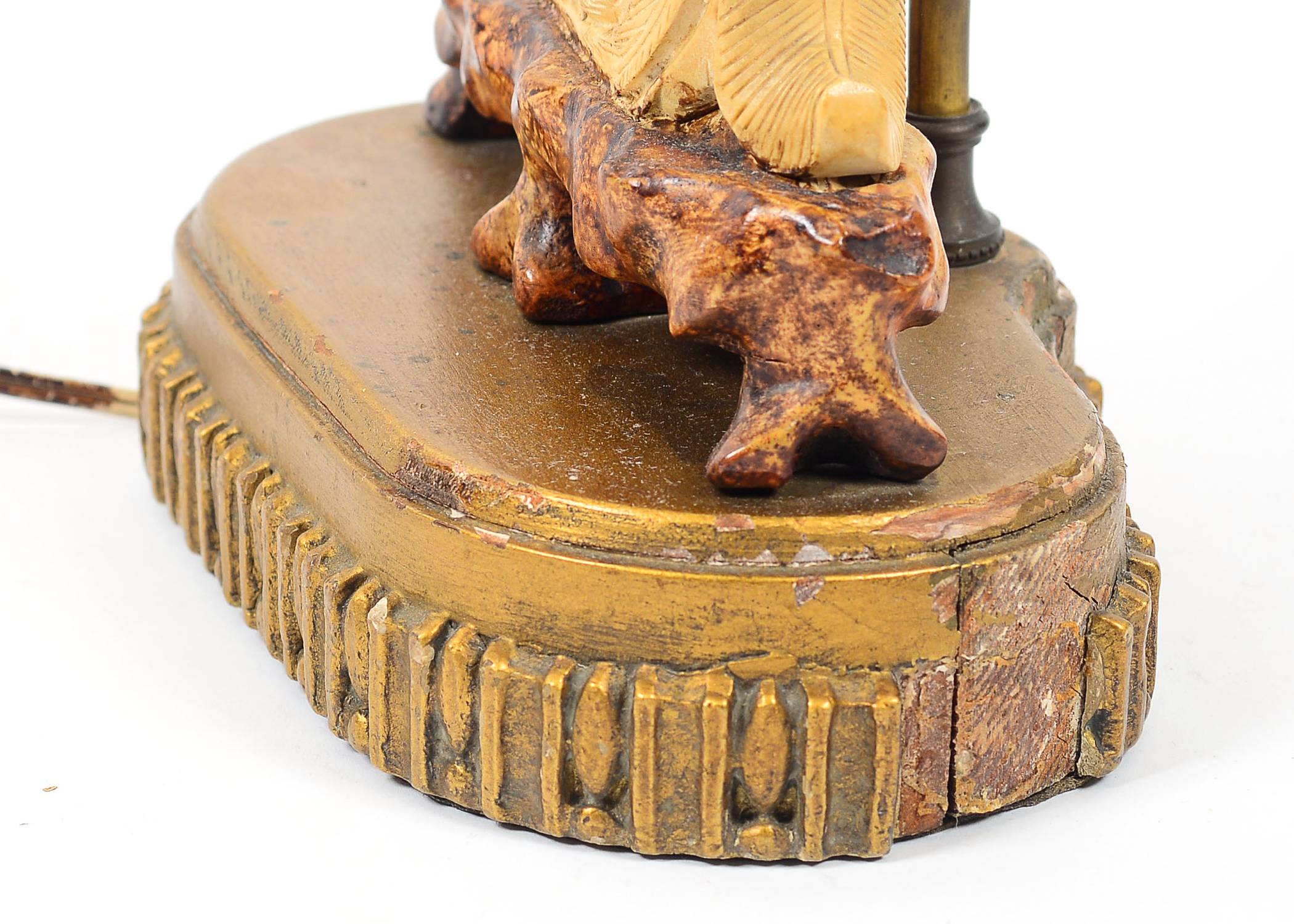 Hand Carved Stone Japanese Table Lamp