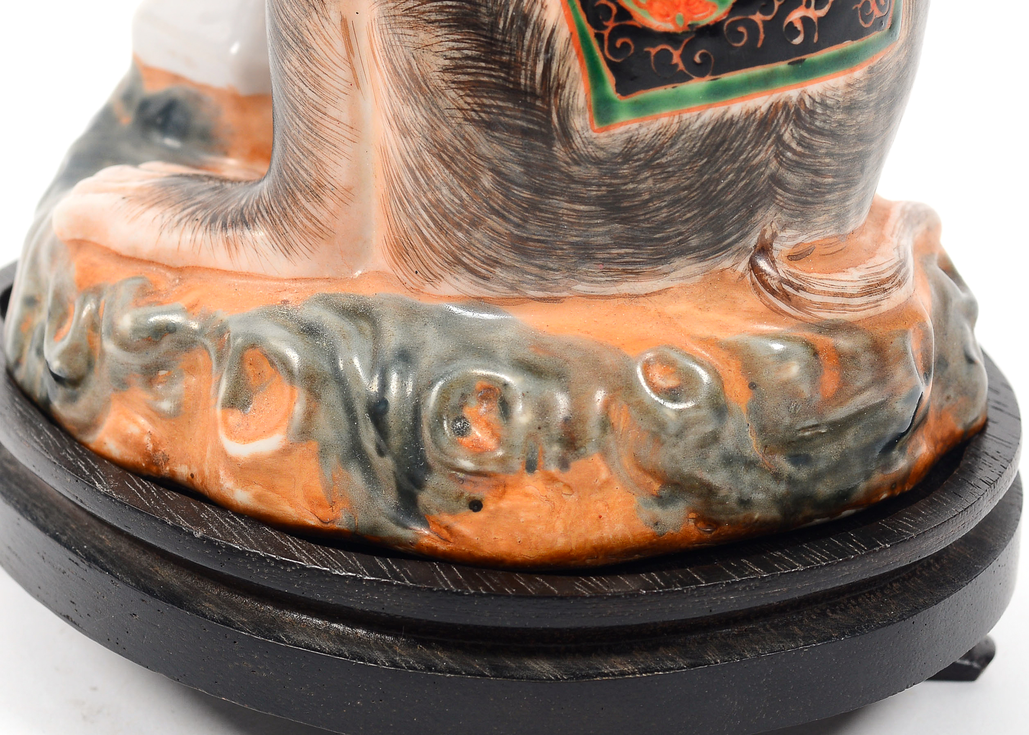 Pair of Hand Painted Figural Monkey Vases