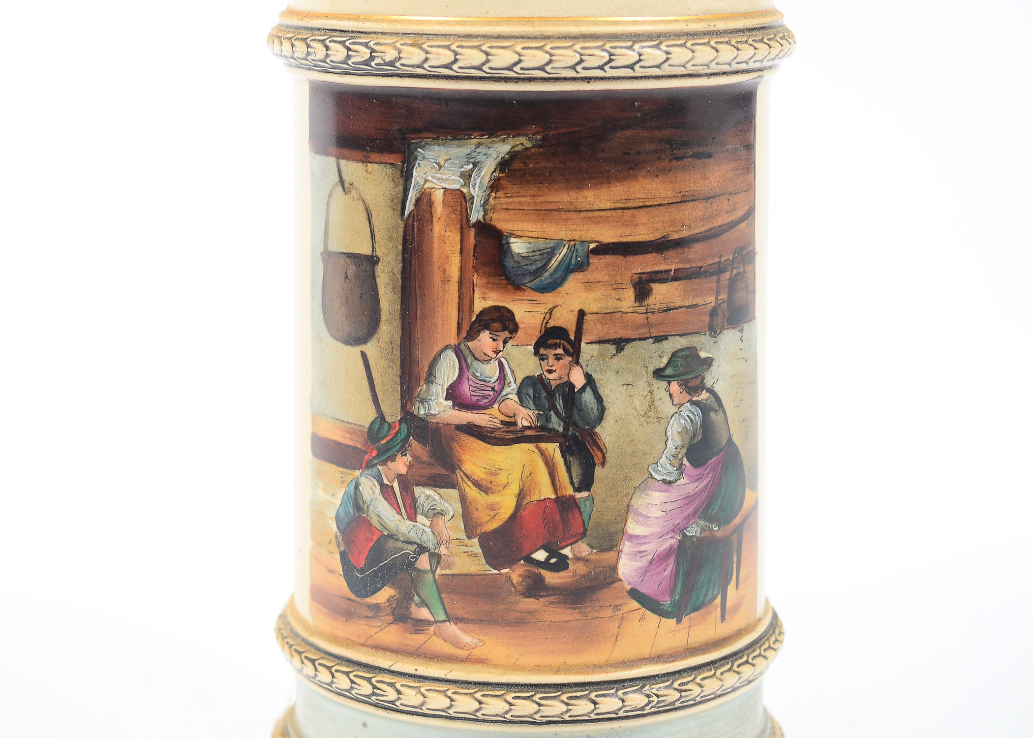 Pair of German Lidded Steins