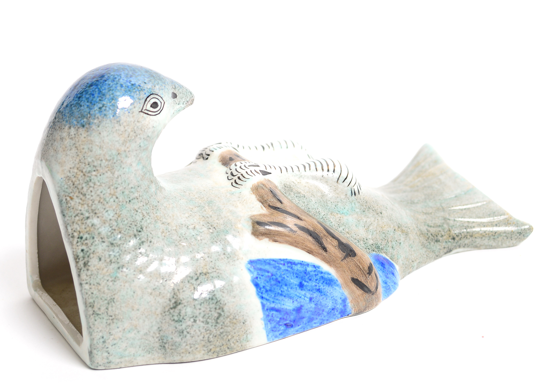 Ceramic Bird Motif Wall Planter