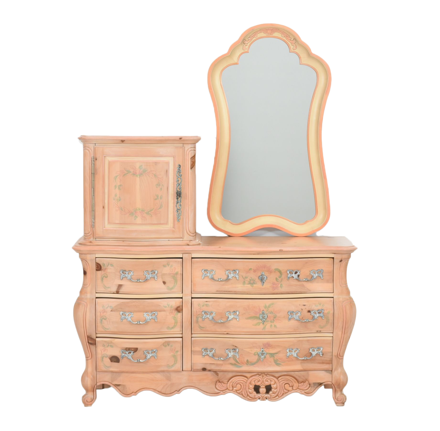 Pulaski Furniture Bombe Style Dresser with Mirror