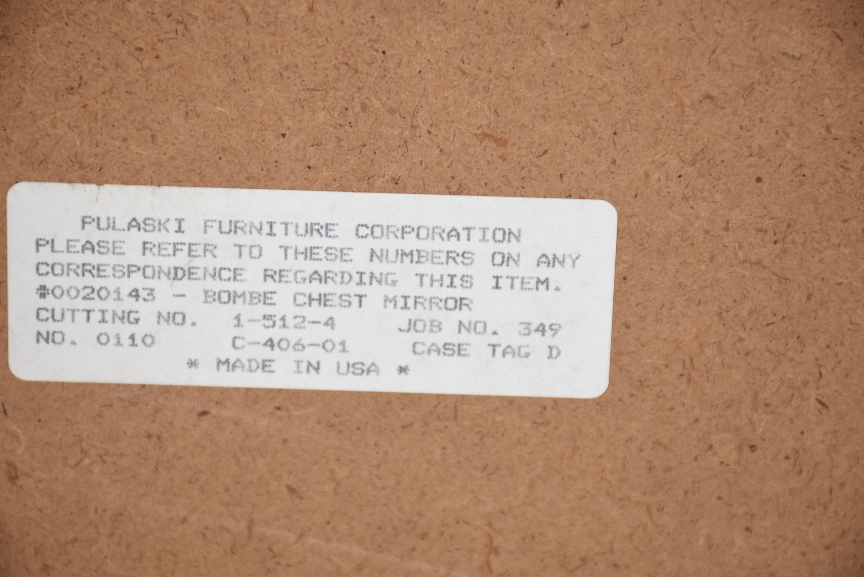 Pulaski Furniture Bombe Style Dresser with Mirror