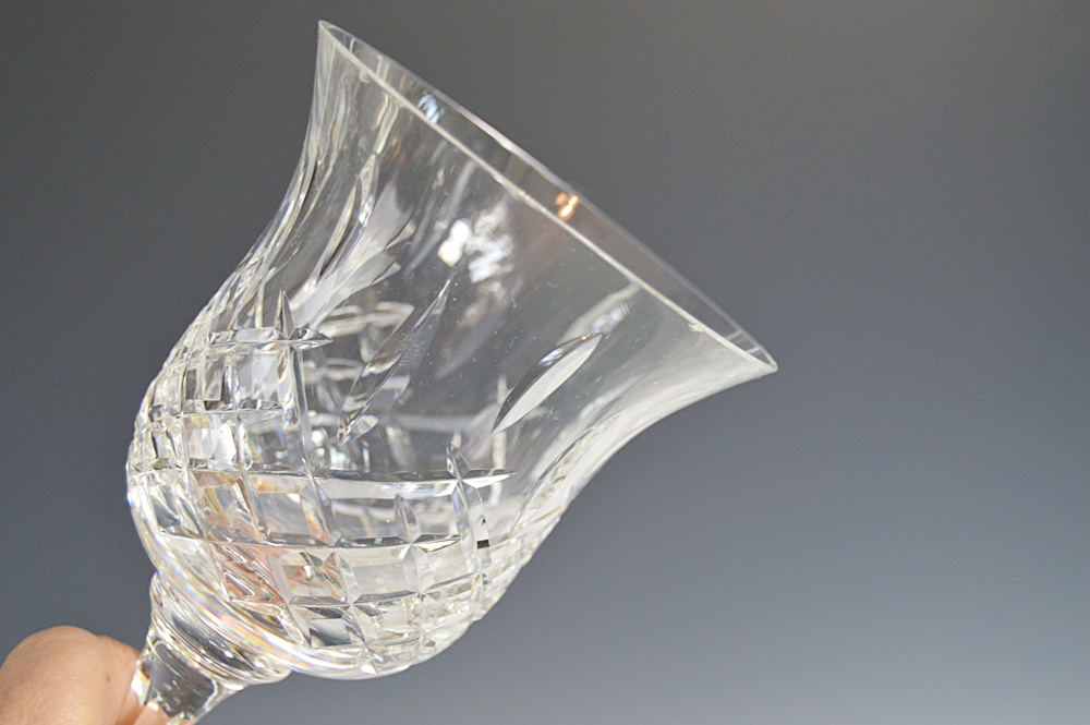 Set of Twelve Crystal Wine Goblets