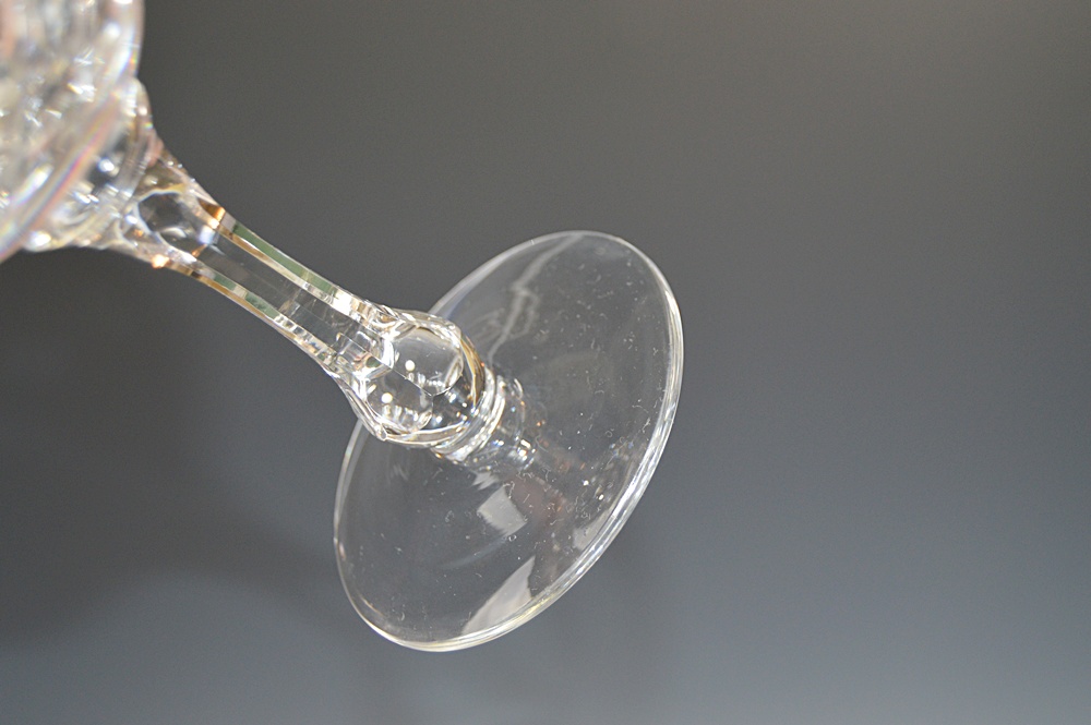 Set of Twelve Crystal Wine Goblets