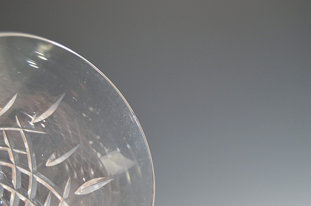 Set of Twelve Crystal Wine Goblets