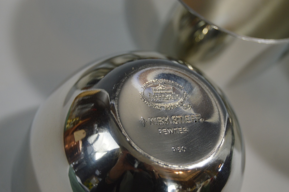 Set of Twelve Kirk Stieff Pewter Jefferson Cups