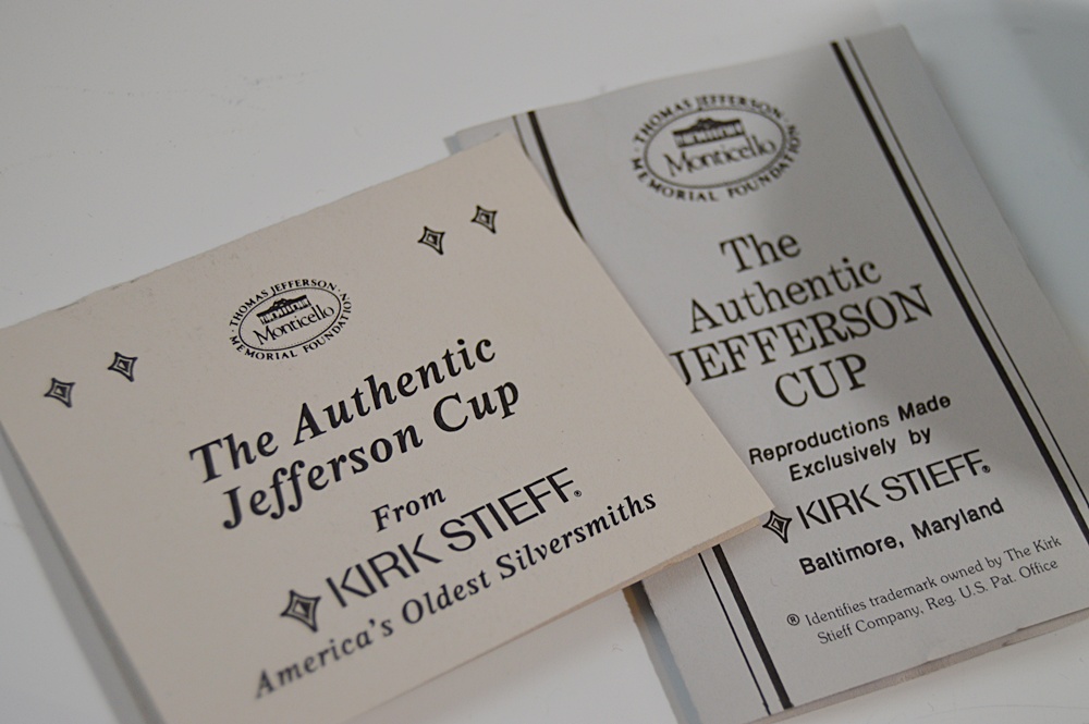 Set of Twelve Kirk Stieff Pewter Jefferson Cups