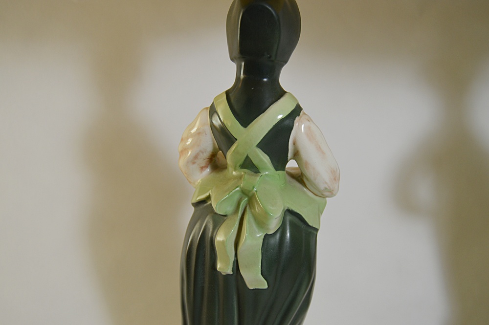 Pair of 1930s Figural Ceramic Lamps