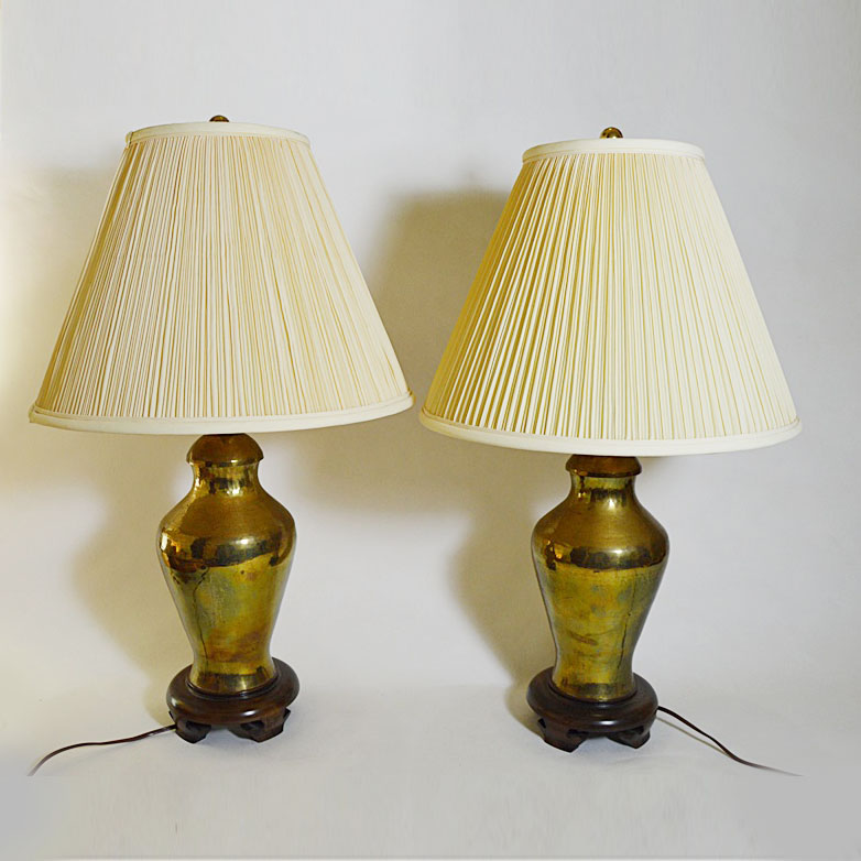 Pair of Brass Table Lamps