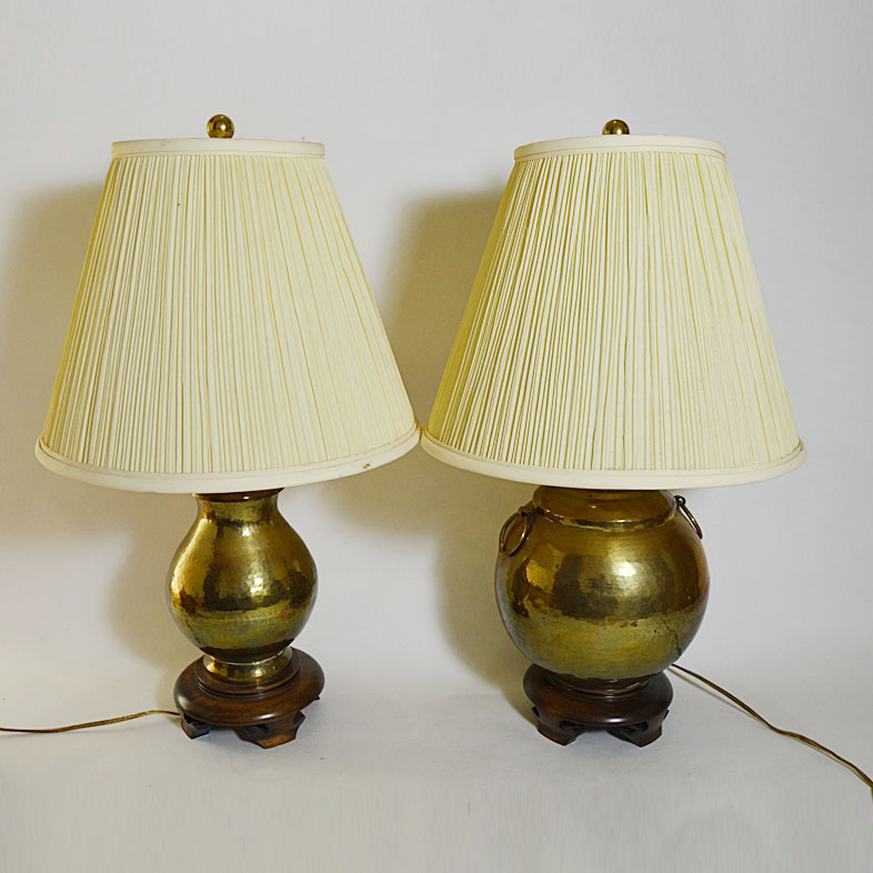 Pair of Brass Table Lamps