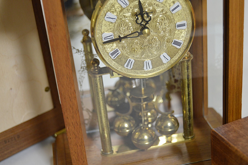 Collection of Wood Case Clocks with Hamilton