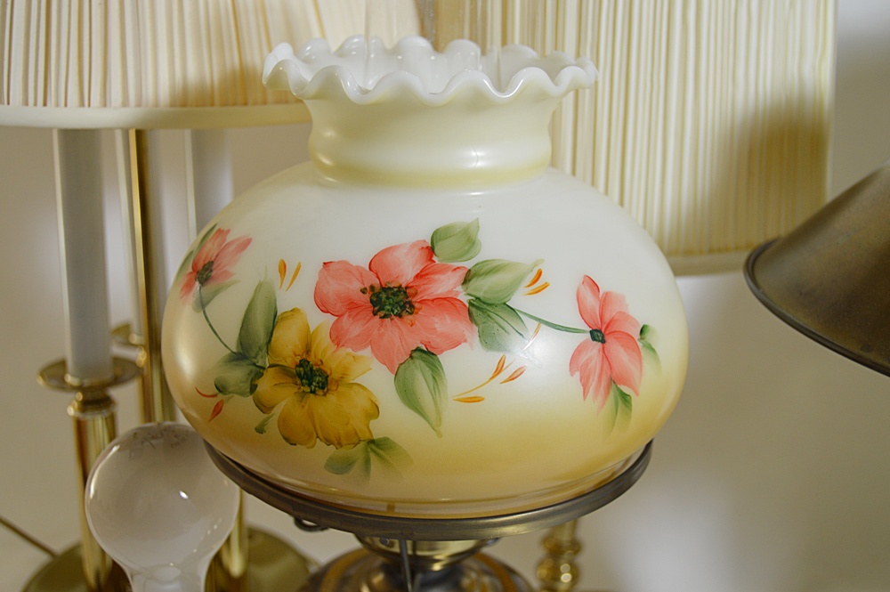 Group of Brass Table Lamps