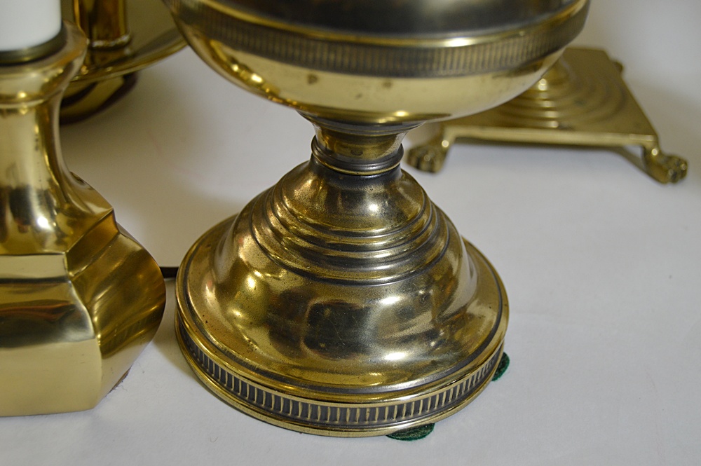 Group of Brass Table Lamps