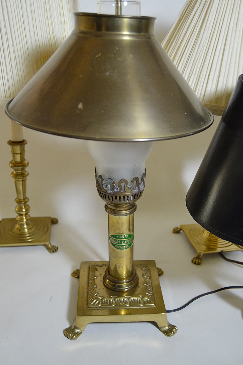 Group of Brass Table Lamps