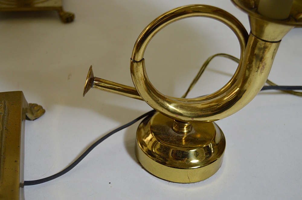 Group of Brass Table Lamps
