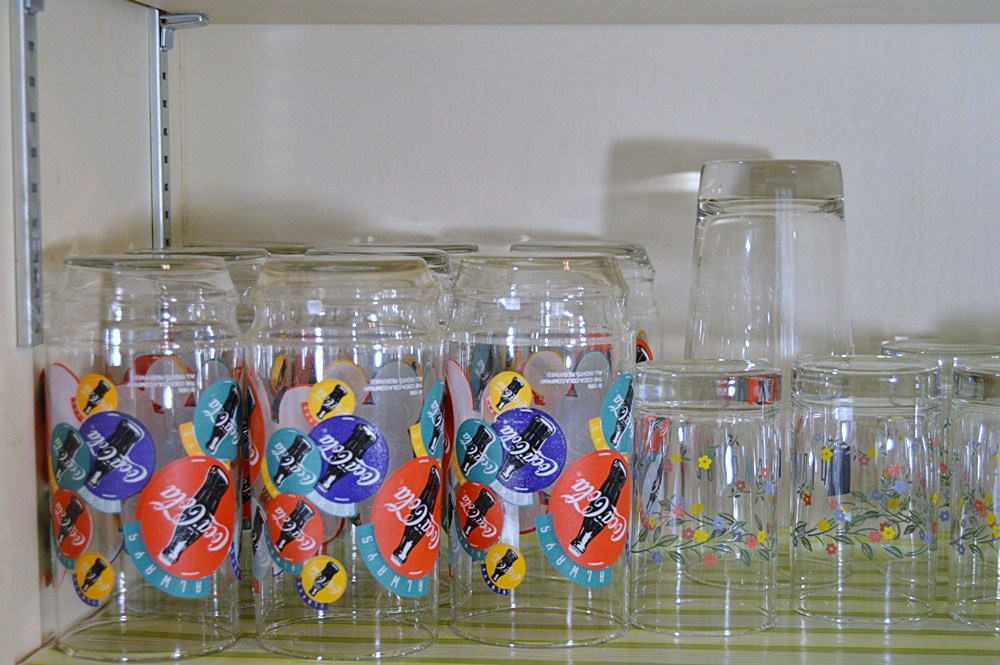 Three Shelves of Glassware