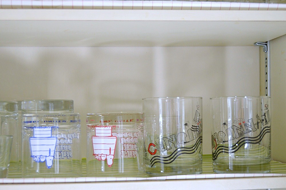Three Shelves of Glassware