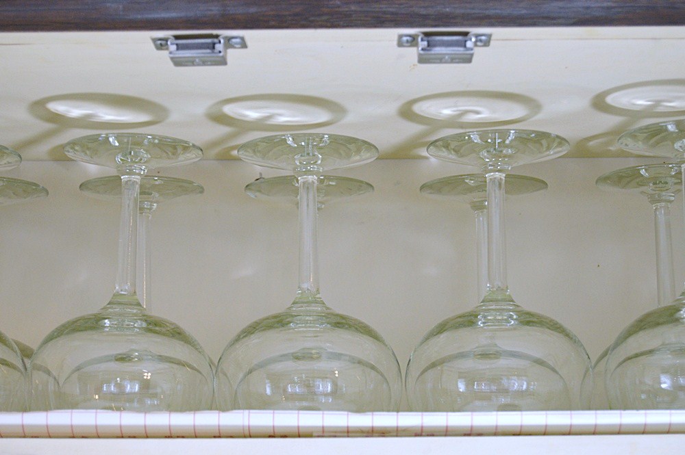 Three Shelves of Glassware