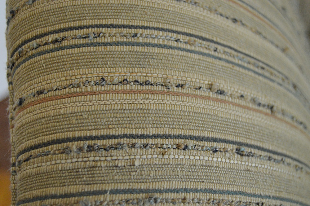 Chippendale Style Wingback Chair in Handwoven Upholstery