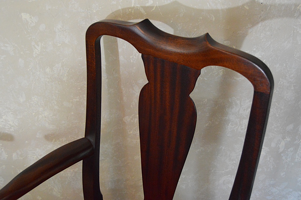 The Bartley Collection Mahogany Queen Anne Style Armchairs