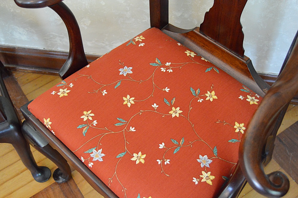 The Bartley Collection Mahogany Queen Anne Style Armchairs