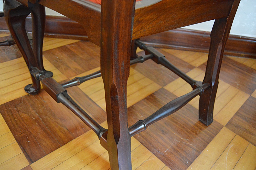 The Bartley Collection Mahogany Queen Anne Style Armchairs