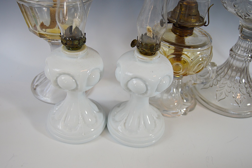 Vintage Kerosene Lamps, One Electrified