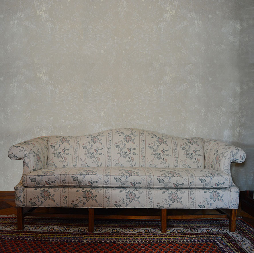 Chippendale Style Camel Back Sofa