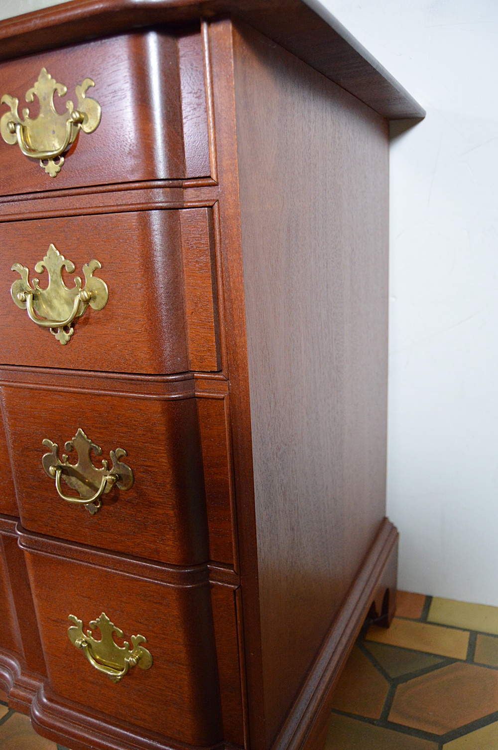 The Bartley Collection Chippendale Style Mahogany Block Front Chest