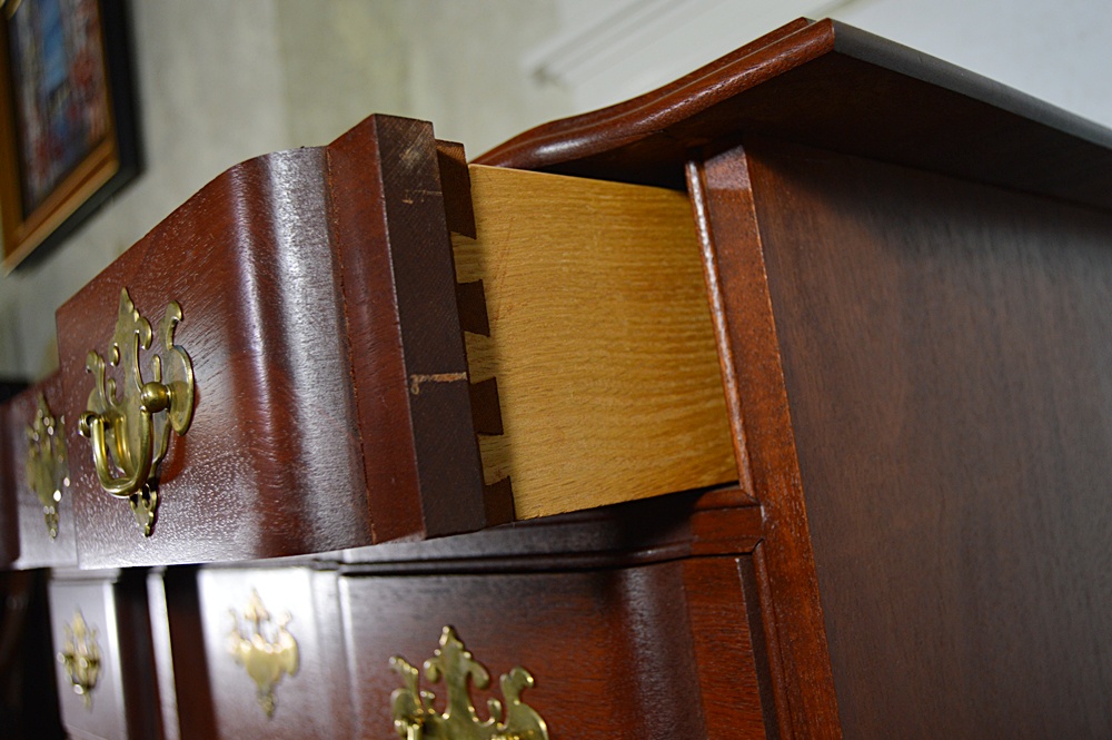 The Bartley Collection Chippendale Style Mahogany Block Front Chest