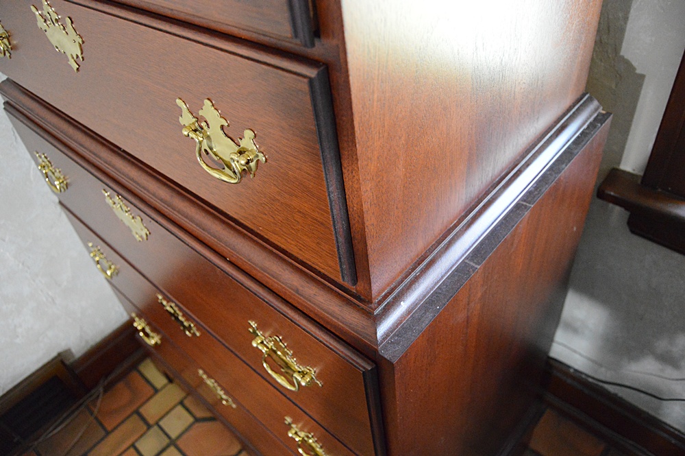 The Bartley Collection Chippendale Style Mahogany Chest on Chest