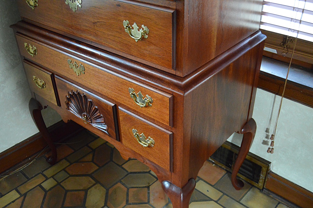The Bartley Collection Queen Anne Style Mahogany Highboy