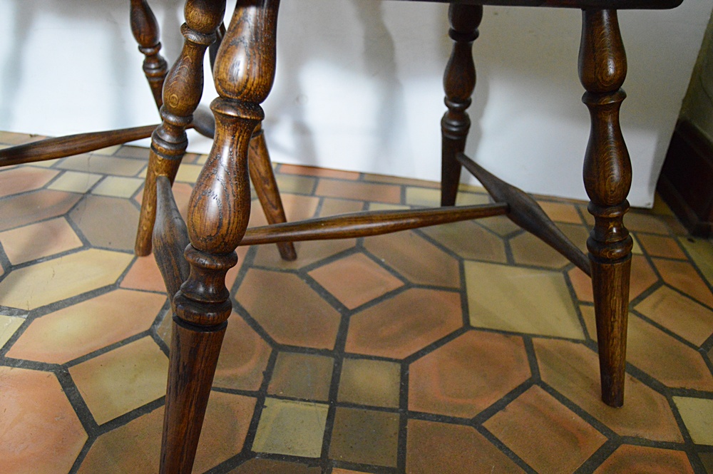Pair of Mahogany Windsor Style Armchairs