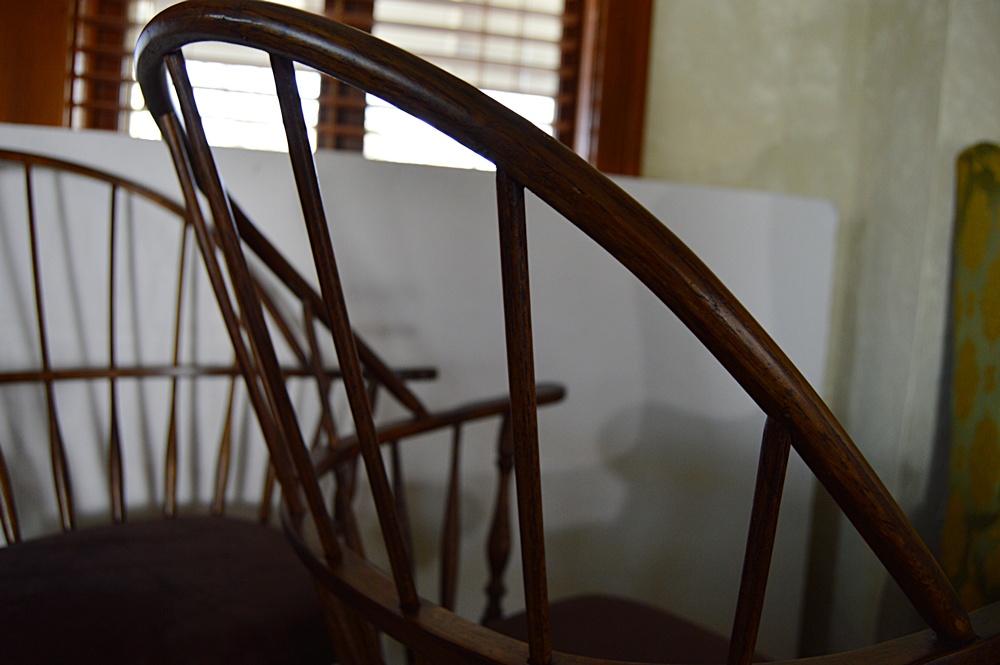 Pair of Mahogany Windsor Style Armchairs