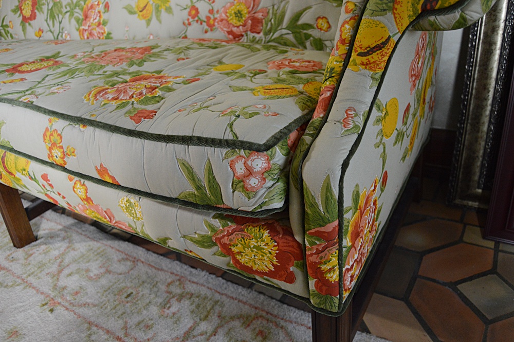 Chippendale Style Camel Back Sofa