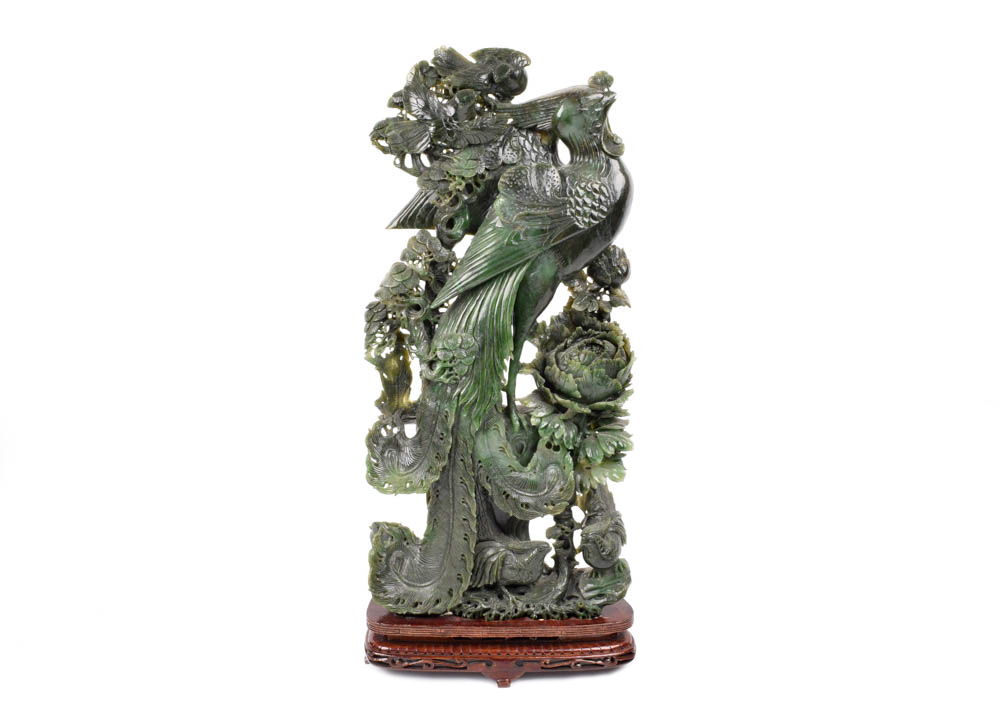 Jadeite Phoenix Sculpture