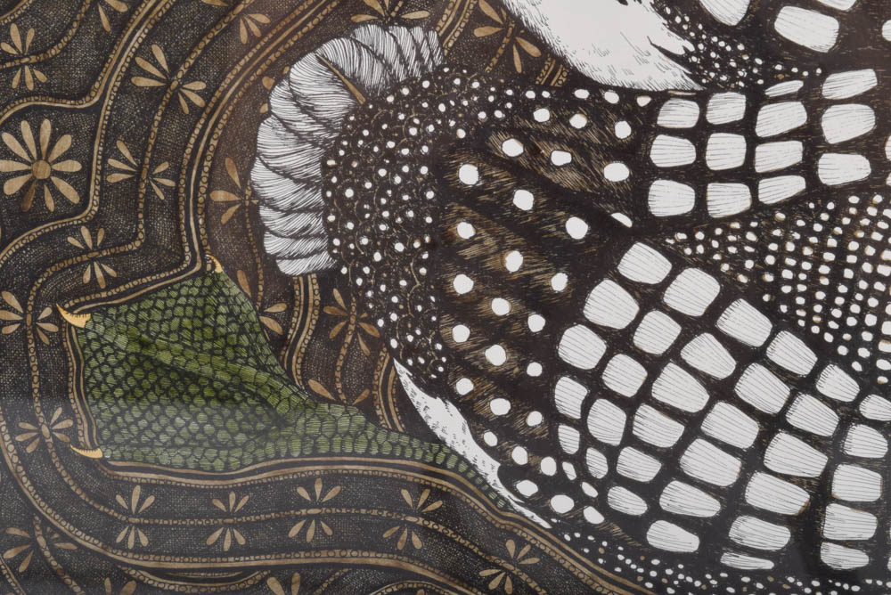 Yvonne Davis Signed Etching "Circle of Loons"