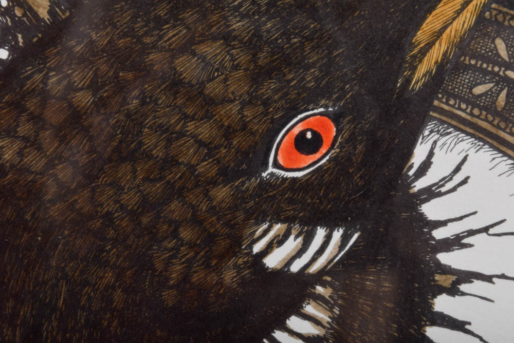 Yvonne Davis Signed Etching "Circle of Loons"