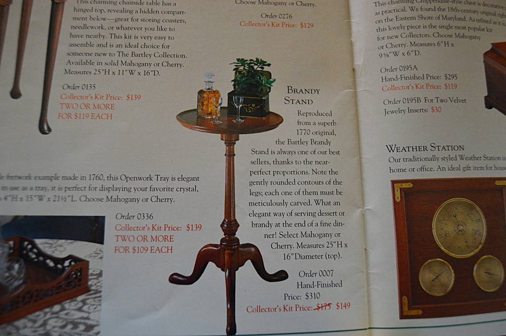 The Bartley Collection Queen Anne Style Mahogany Brandy Stand