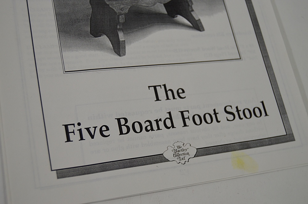 The Bartley Collection Oak Five Board Footstool