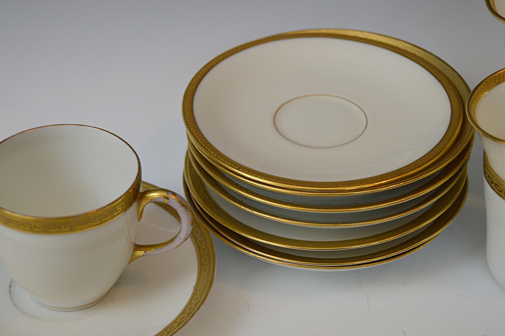 French Limoges China Demitasse Cups and Saucers