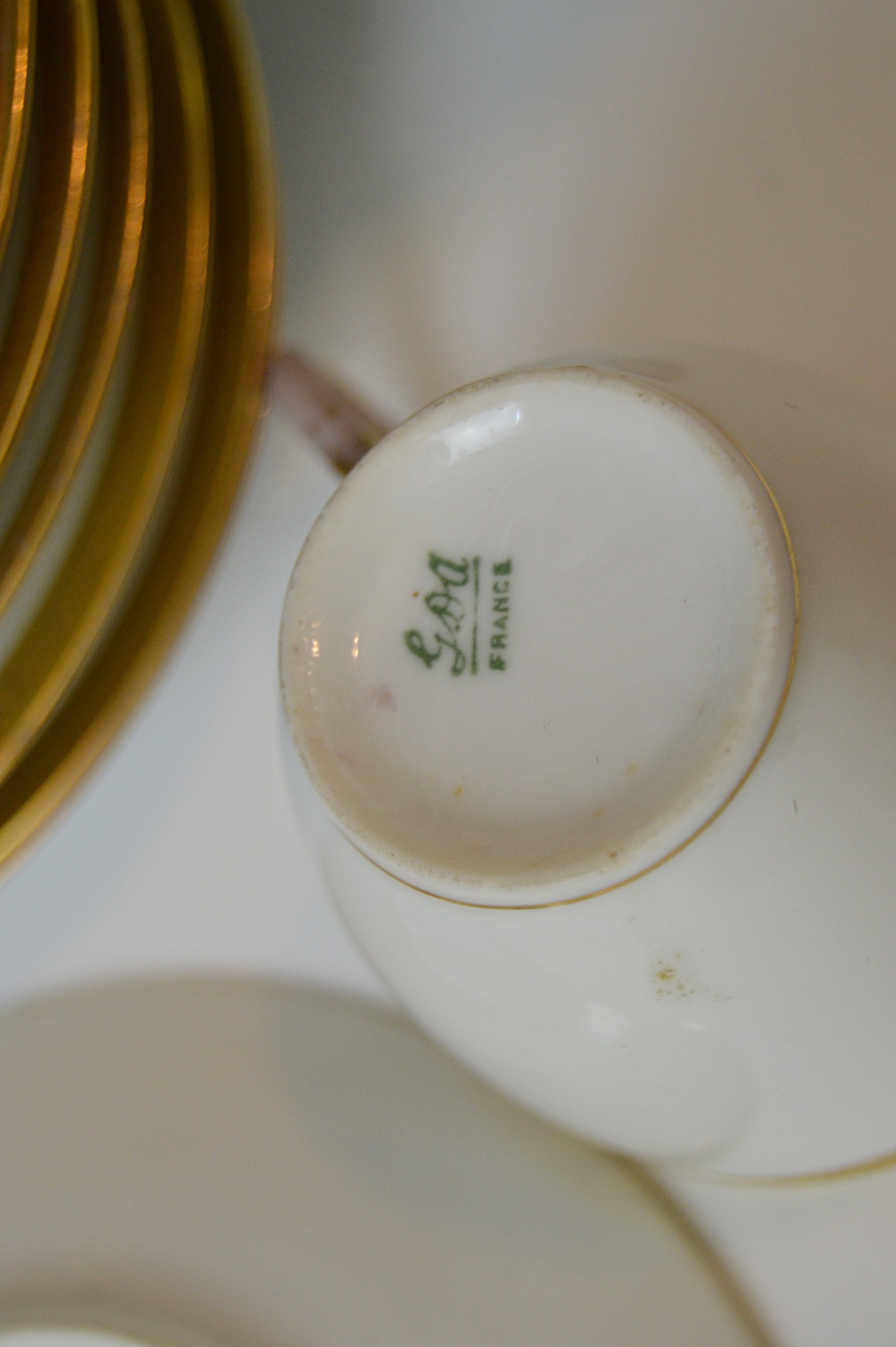 French Limoges China Demitasse Cups and Saucers