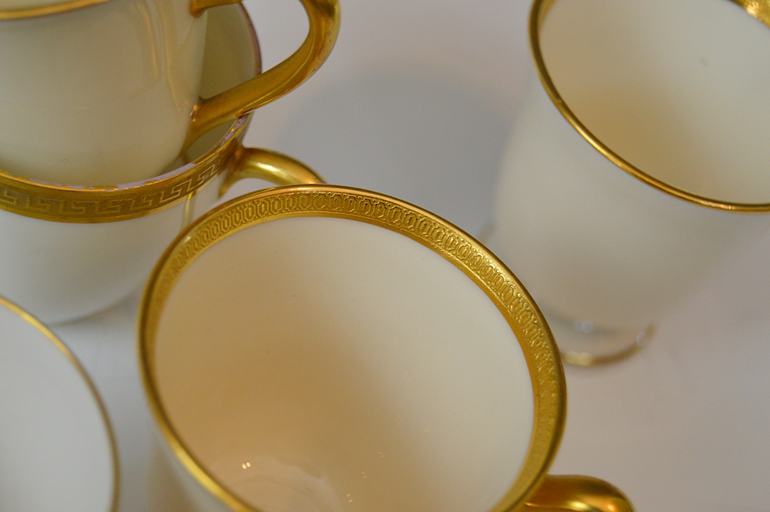 French Limoges China Demitasse Cups and Saucers