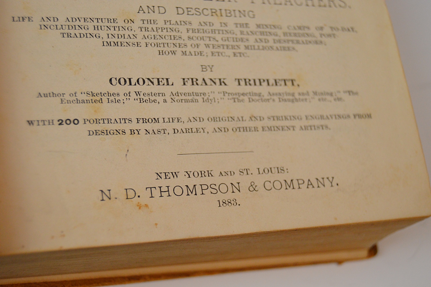 Antique 1883 Volume of "Pioneer Heroes and Heroines"